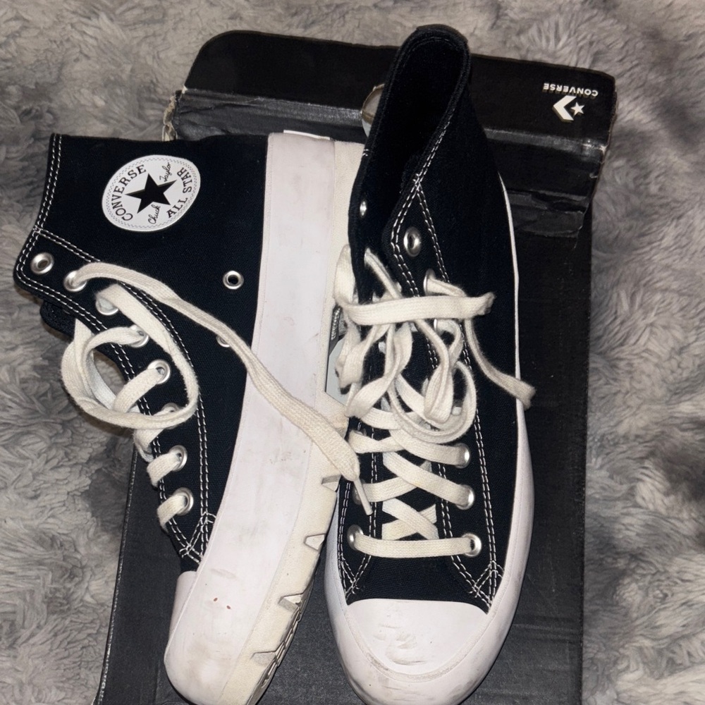 Converse Black and White High Top Sneakers